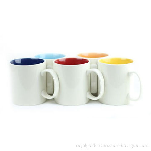 stoneware ceramic mugs with colored glaze